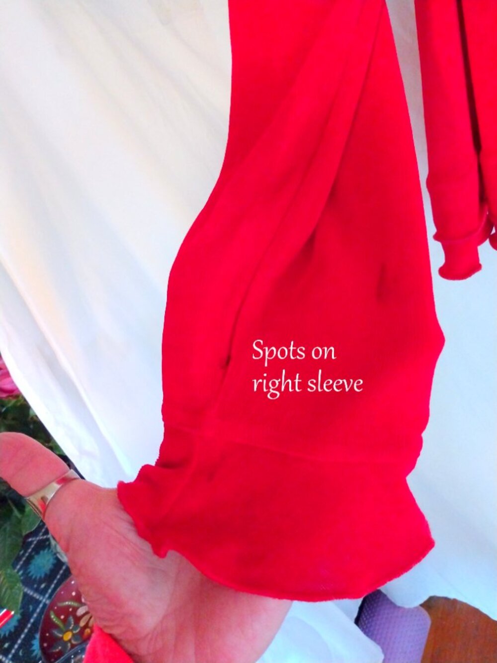 Vintage Channa Red Slinky Stretch Draped Open Front Cardigan XL Travel Y2K Work - Picture 4 of 8